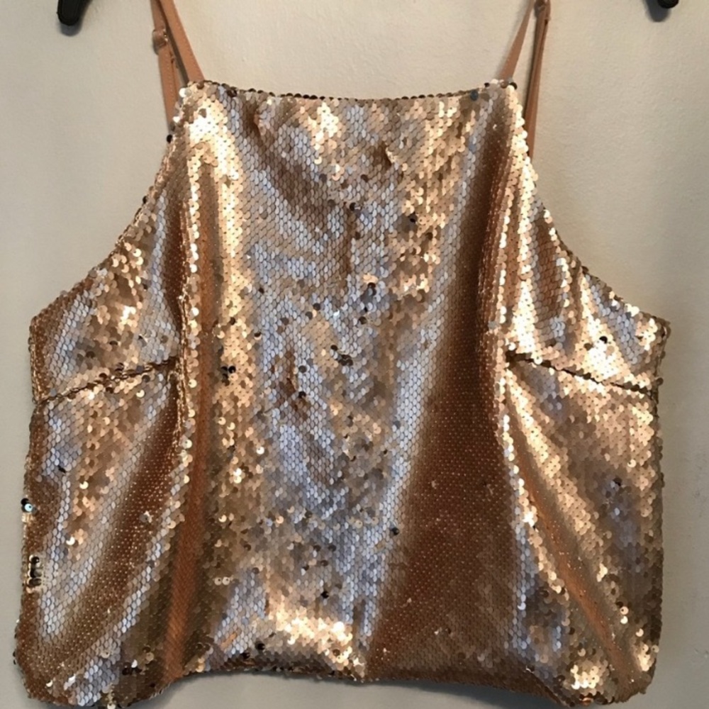 Charlotte Russe Gold sequin top🔥